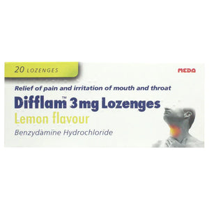 Difflam 3mg Lozenges Lemon Flavour 20s