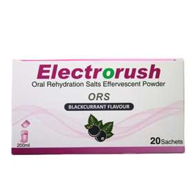 Electrorush Oral Rehydration Salts Blackcurrant Flavour 20 Sachets