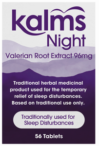 Kalms Night Tablets Valerian Roof Extracts 96mg - 56 Tablets