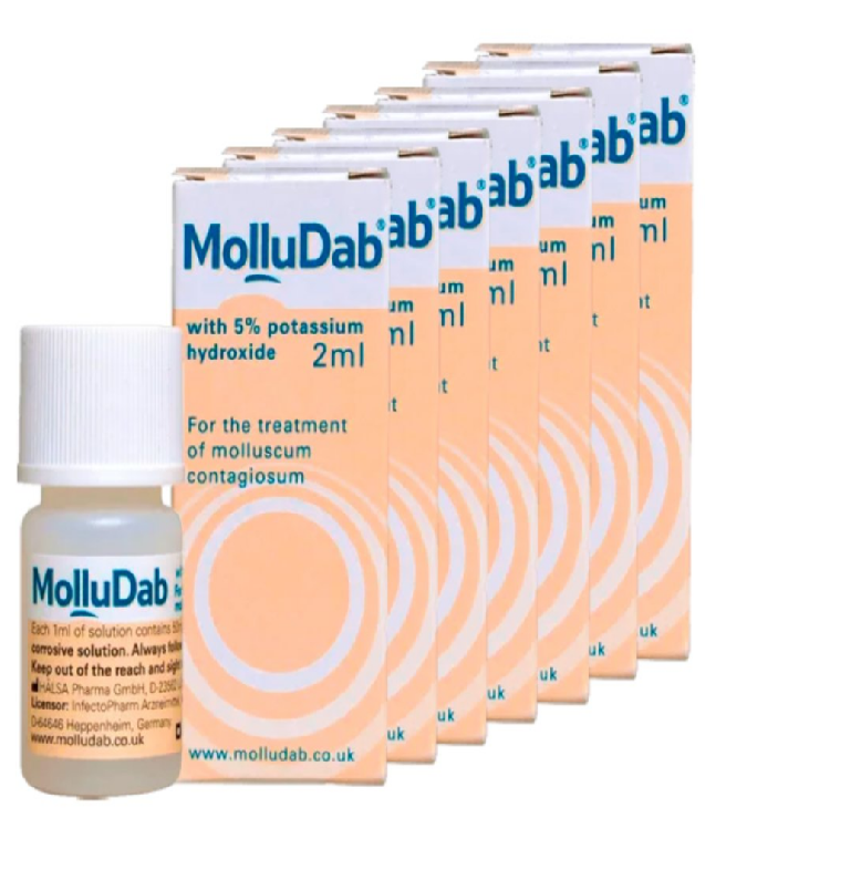 MolluDab Solution (5% Potassium Hydroxide) - 2ml (Pack of 6)