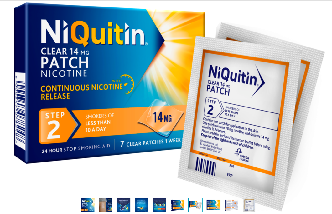 Niquitin Clear CQ 14mg 24 Hour (Step 2) – 7 Patches