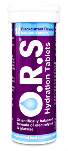 O.R.S. Hydration Tablets Blackcurrant Flavour – 12 Tablets