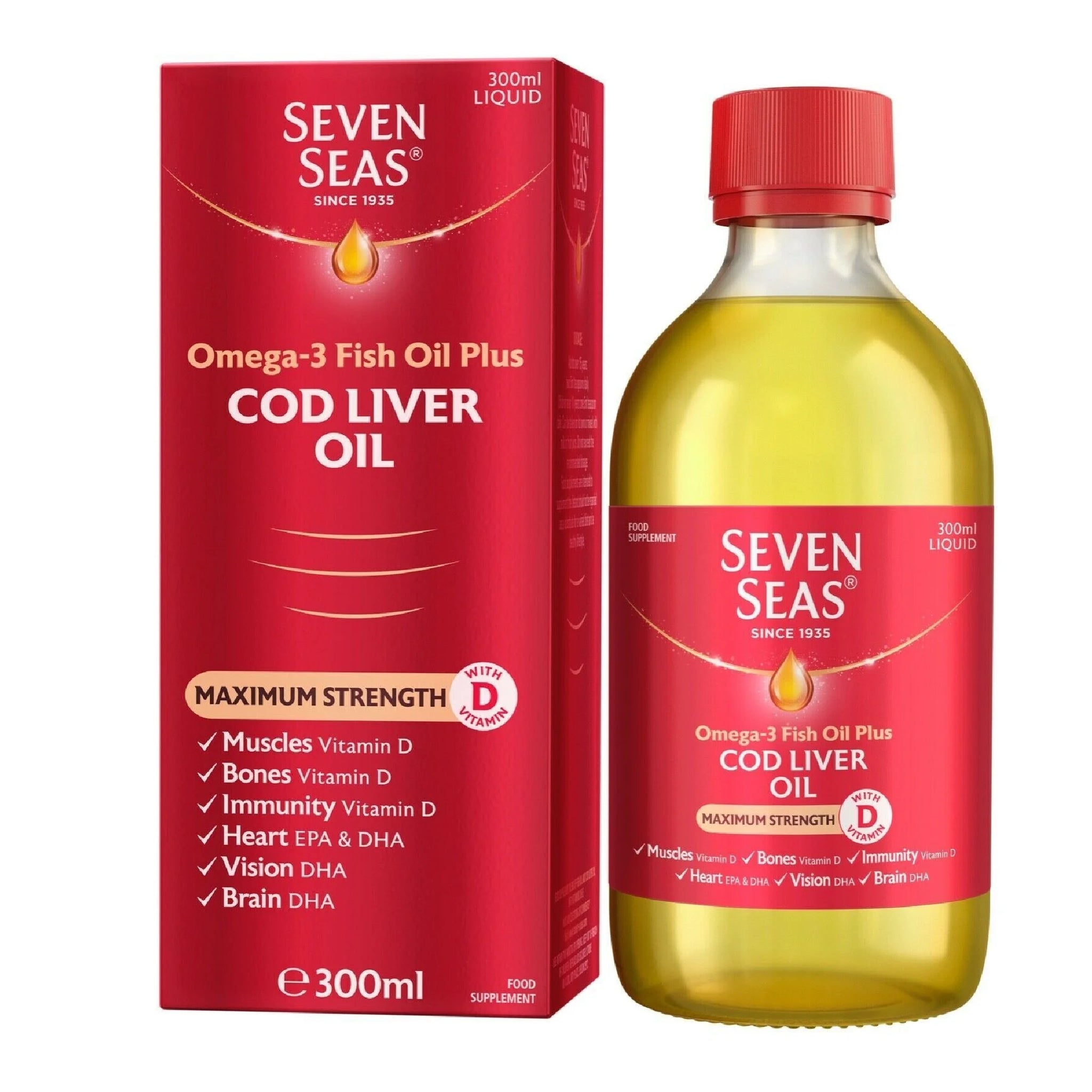 Seven Seas Cod Liver Oil Max Strength 300ml