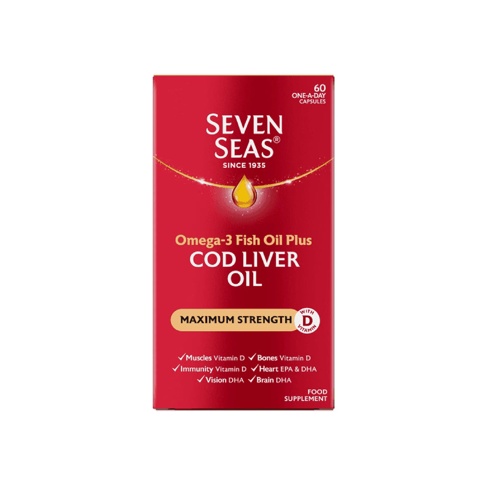 Seven Seas Cod Liver Oil Max Strength - 300ml (with vitamin D & E)