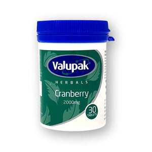 Valupak Herbals Cranberry 2000mg Tablets 30s