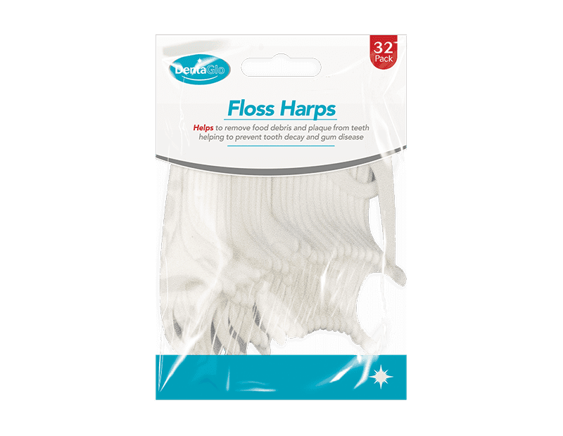 Dental Floss Stick Dental Care Total Clean Floss Harps Toothpick (x32