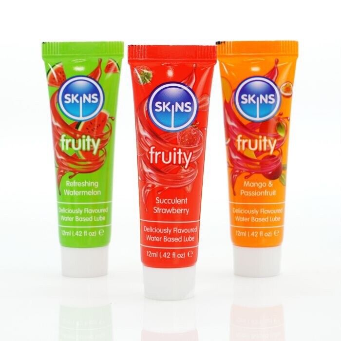 Skins Lubricant 12ml Sampler Tubes - Fruity Lubes 3-Pack Vegan