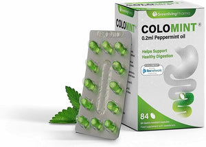 Colomint Peppermint Oil Capsules 0.2 ml Enteric Coated (84 Capsules) - Helps Support Digestion