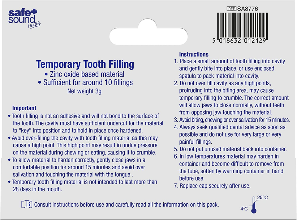 Pharmacy Safe Tooth Filling
