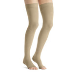JOBST® Opaque Class 1 Thigh Hold Up with Sensitive Topband (Open Toe) Standard Petite