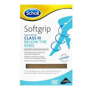 Scholl - Softgrip Class II Ribbed Socks, black