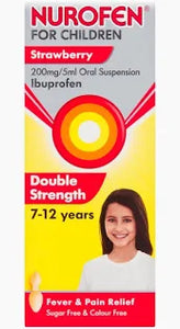 Nurofen For Children Double Strength Ibuprofen Strawberry 100ml (7-12 years)