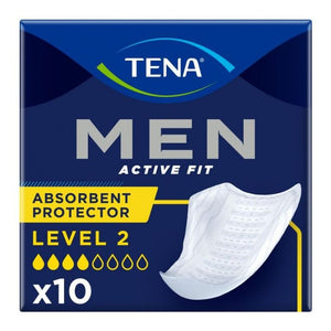 TENA Men Level 2 Absorbent Protector Pads - 10 Pack