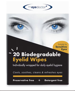 The Eye Doctor Biodegradable Lid Wipes 20 Pack