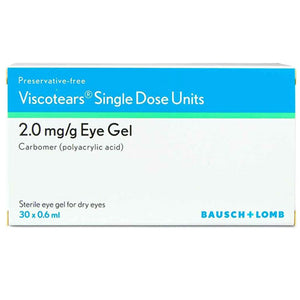 Viscotears Single Dose Units 2mg/g – 30 Pack