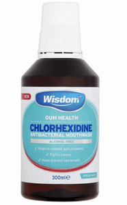 Wisdom Chlorhexidine Alcohol Free Mouthwash - Mint (300ml)