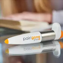 Paingone Plus Pain Relief Pen has all the benefits of Paingone but with one touch of a button. You simply place Paingone Plus on the area of pain and hold the button down for 30 seconds, it is that simple. The Paingone Plus stimulates the body's natural painkiller's; endorphins to be stimulated every time you use it. Ideal for acute and chronic painful conditions the Paingone Plus runs on 1x AAA battery, included, giving up to 800 treatments.