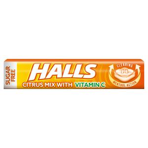 Halls Citrus Sugar Free Lozenge - Sugar Free (20 Packs)