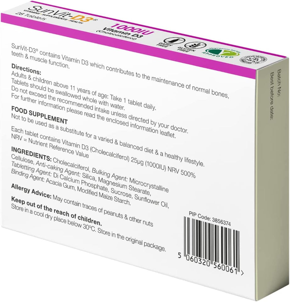 Vitamin D3 1000IU (28 Daily Capsules)