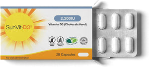 Vitamin D3 2200IU (28 Capsules Daily)