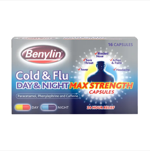 Benylin Cold & Flu Day & Night Max Strength Capsules 16s