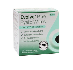 Evolve Eyelid Cleansing Wipes - 20 Wipes