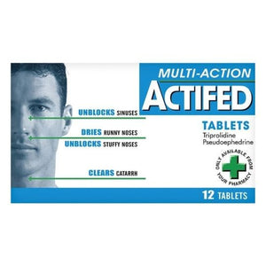 Multi-Action Actifed Tablets 12s.