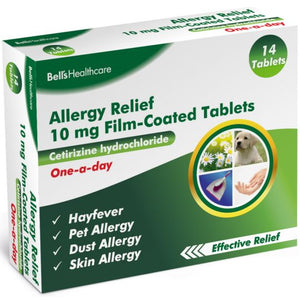 Bell's Healthcare Allergy Relief 10mg Tablets (14s or 30s).