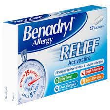 Benadryl Allergy Relief - 12 Capsules.