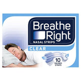 Breathe Right Nasal Strips Clear 10 Small/Medium Strips.