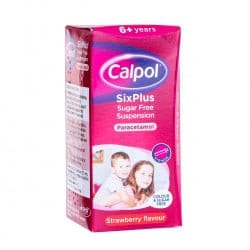Calpol SixPlus Suspension Sugar Free Colour Free 80ml.