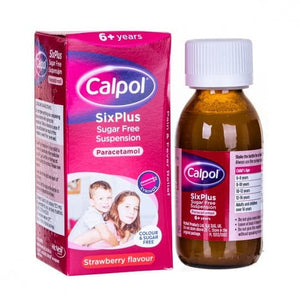 Calpol SixPlus Suspension Sugar Free Colour Free 80ml.