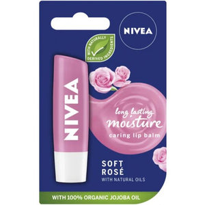 Nivea Soft Rose Caring Lip Balm 4.8g