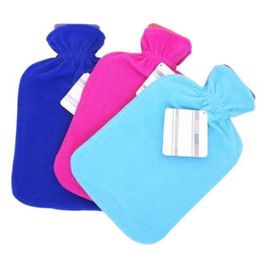 Hot Water Bottle with Fleece Cover.