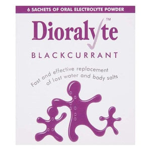 Dioralyte Blackcurrant 6 sachets.
