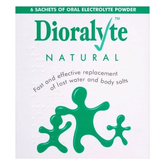 Dioralyte Natural 6 sachets.