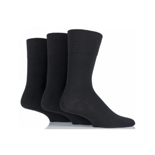 Gentle Grip Men's Diabetic Cotton Socks Size 6-11 (6x3 Pairs).