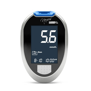 GlucoRx Nexus Blood Glucose Monitoring System Diabetic Starter Kit.