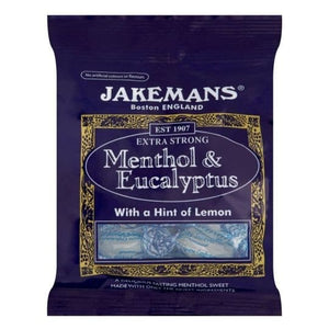 Jakemans Extra Strong Menthol & Eucalyptus Soothing Menthol Sweets 100g.
