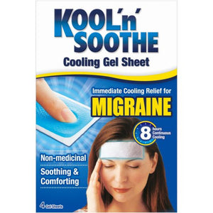 Kool 'n' Soothe Migraine Soft Gel Sheets 4s.
