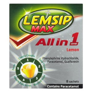 Lemsip Max All in One Lemon Sachets 8s.