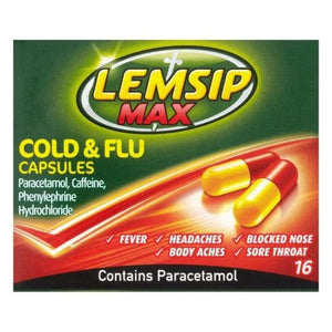 Lemsip Max Cold & Flu Capsules 16s.