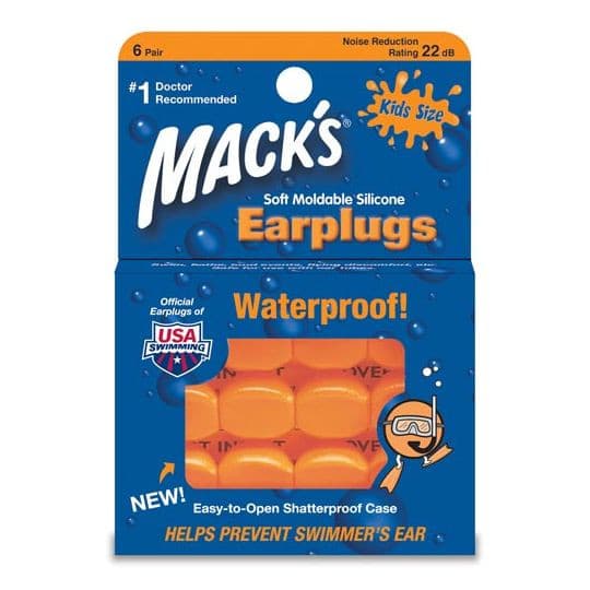 Mack's Pillow Soft Silicone Earplugs Kids Size - 6 Pairs.