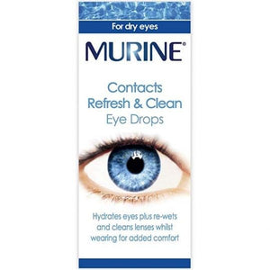 Murine Contacts Refresh & Clean Eye Drops 15ml.