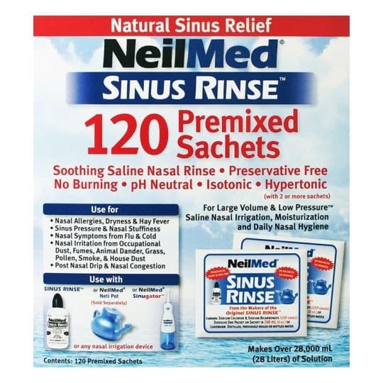 Neilmed Sinus Rinse Refills - 120 Sachets.