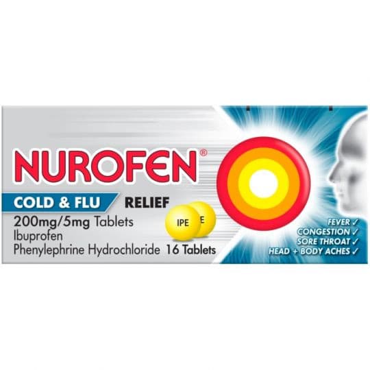 Nurofen Cold & Flu Relief Tablets 16s.