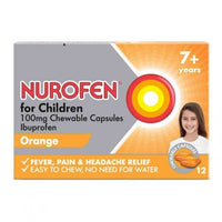 Nurofen for Children Chewable Capsules orange Meltlets.
