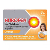 Nurofen for Children Chewable Capsules orange Meltlets.