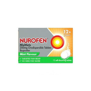 Nurofen for Children Chewable Capsules Mint Meltlets.