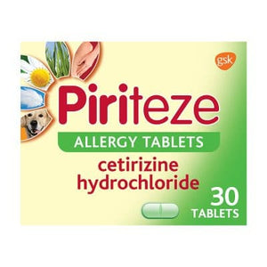 Piriteze Antihistamine Allergy Relief Tablets.